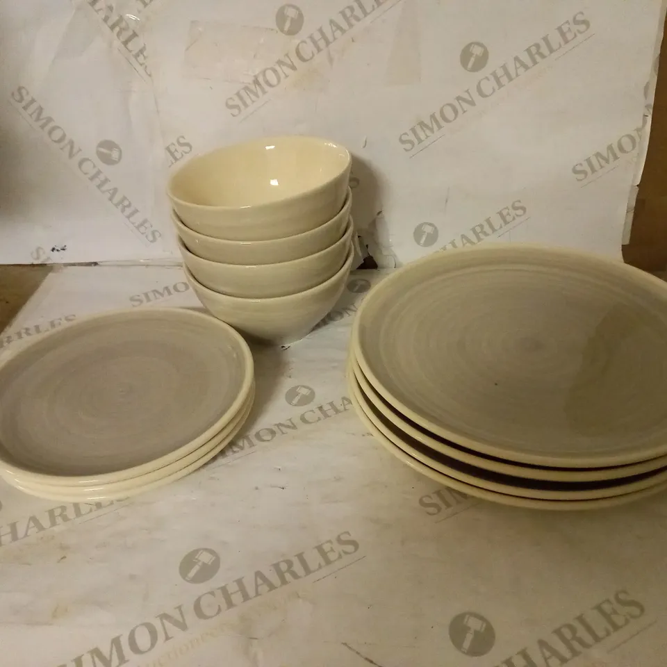 HARMONY SPINWASH 12 PIECE DINNER SET - GREY RRP £48