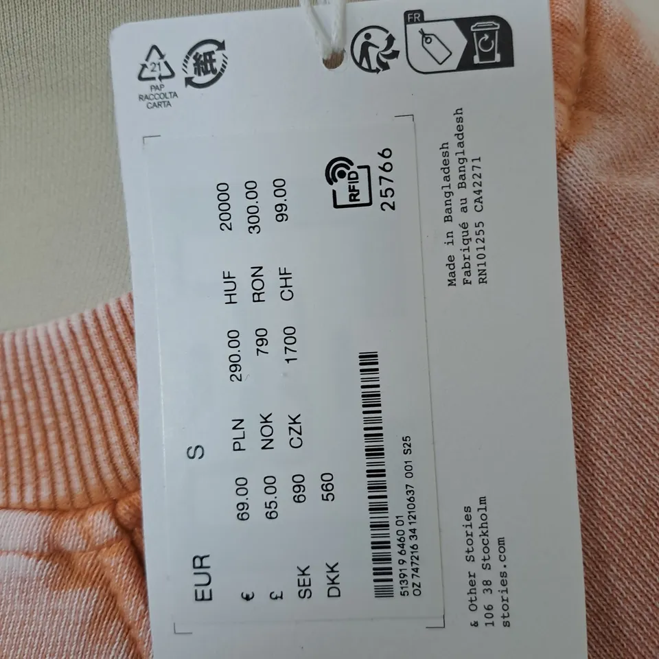 & OTHER STORIES WASHED ORANGE CREW JUMPER - EUR S