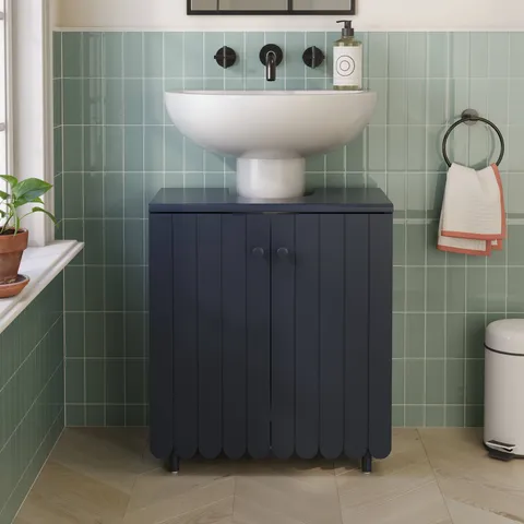 BOXED SCALLOP UNDER SINK UNIT - NAVY (1 BOX)