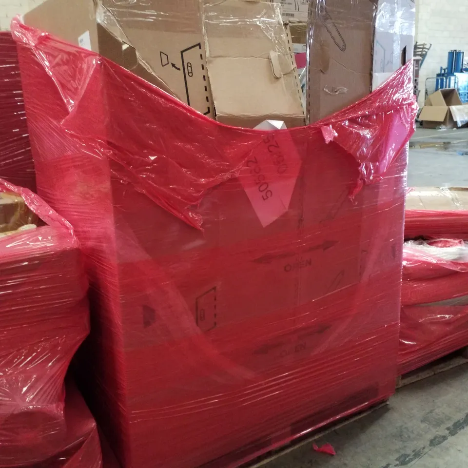 PALLET CONTAINING ASSORTED PRODUCTS INCLUDING DIGITAL WIND INSTRUMENT, GRILL GRATE, CHANNEL DRAIN & LARGE GARDEN BED BRACKET