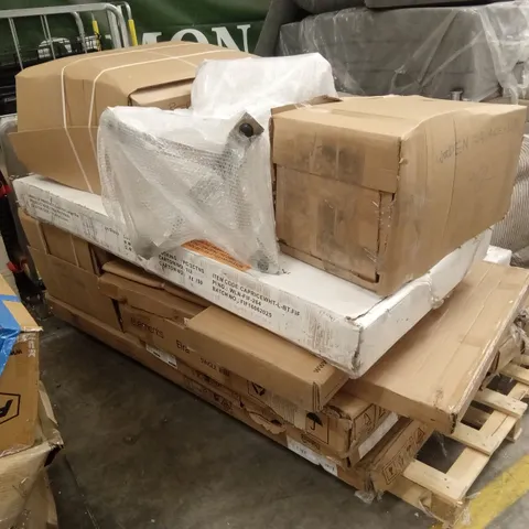 PALLET OF ASSORTED INCOMPLETE FURNITURE PARTS AND PIECES 