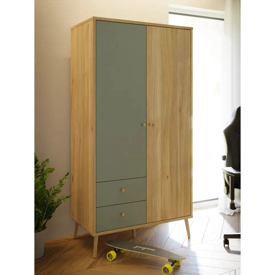 BOXED GEYSERVILLE MANUFACTURED WOOD WARDROBE 