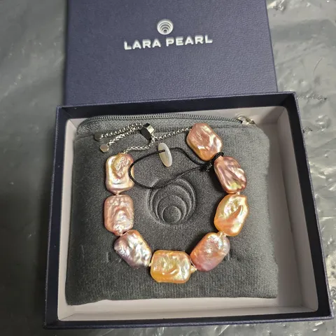 LARA PEARL PINK FRESHWATER PEARL BRACELET – BOXED