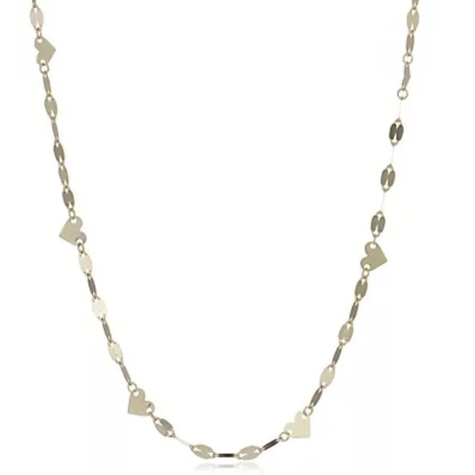 GOLD 9CT ITALIAN GOLD HEART PETAL NECKLACE 1.60G