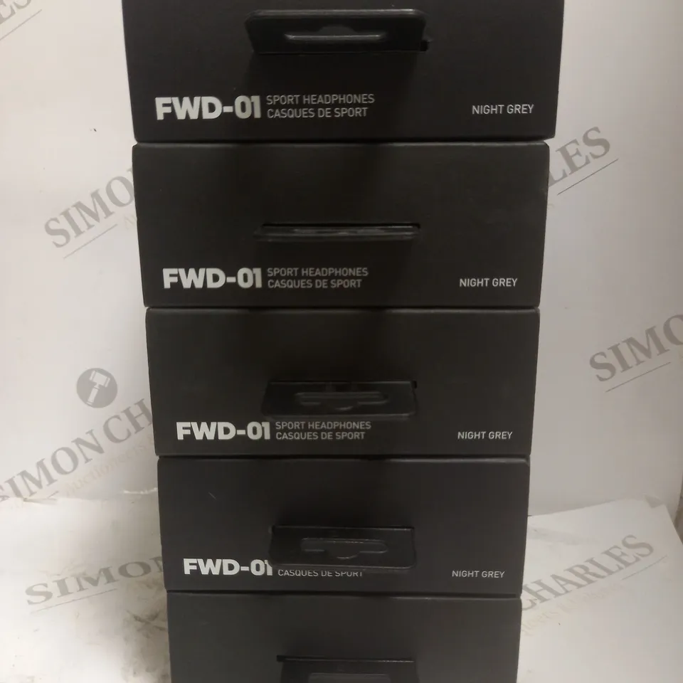5 X BOXED ADIDAS FWD-01 SPORTS BLUETOOTH EARPHONES - NIGHT GREY