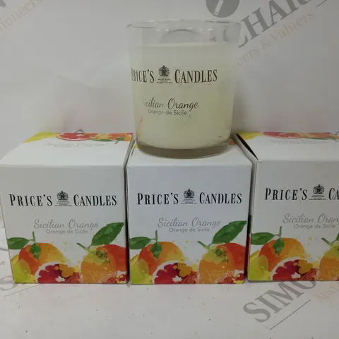 BOXED SET OF 3 PRICES CANDLES SICILIAN ORANGE 