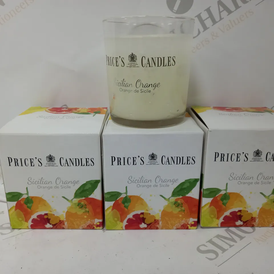 BOXED SET OF 3 PRICES CANDLES SICILIAN ORANGE 