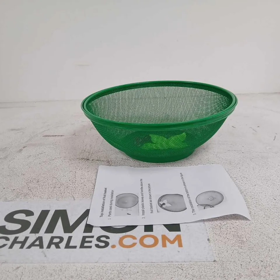 APPLE BASKET GREEN BOXED 28CM