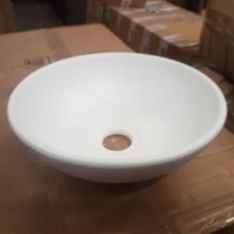 BOXED ROUND SINK BOWL - WHITE