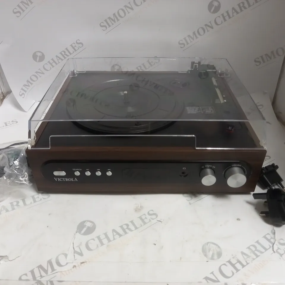 BOXED VICTROLA VTA-65 3-IN-1 BLUETOOTH TURNTABLE 