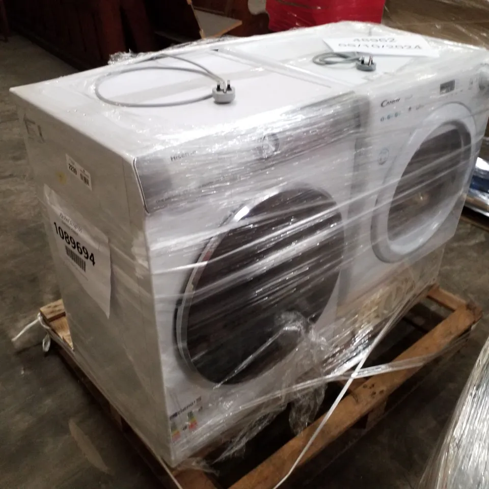 HISENSE FREESTANDING 10 KG FRONT LOAD WASHER DRYER AND CANDY SMART CSEH8A2LE 8KG PUMP TUMBLE DRYER - UNPROCESSED RAW RETURNS
