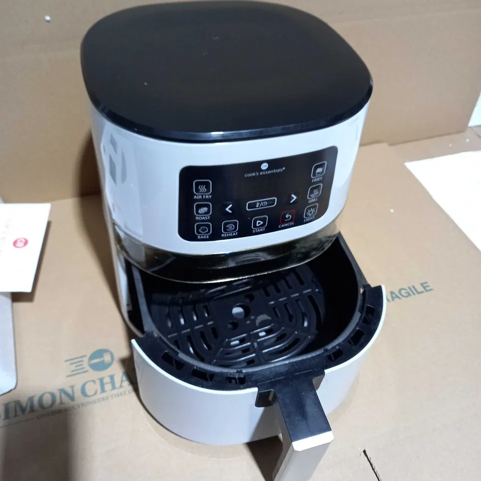 COOK'S ESSENTIALS 4.0L AIR FRYER WITH DIGITAL TOUCHSCREEN & VIEWING SCREEN - COOL GREY