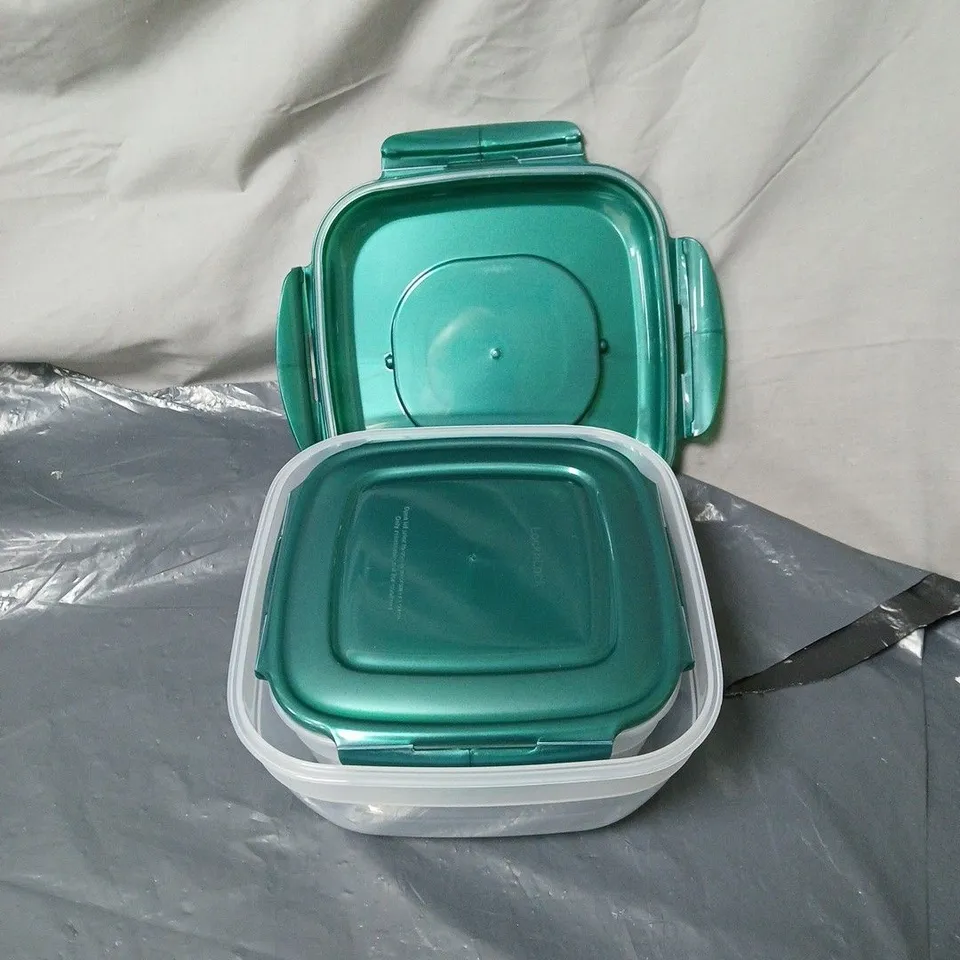 LOCKNLOCK CONTAINERS WITH GREEN HANDLE LID BOXED