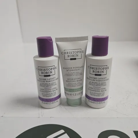 CHRISTOPHE ROBIN PARIS HAIR CARE TRIO: LUSCIOUS CURL CLEANSING BALM (75 ML) X2 + HYDRATING MELTING MASK (30 ML)