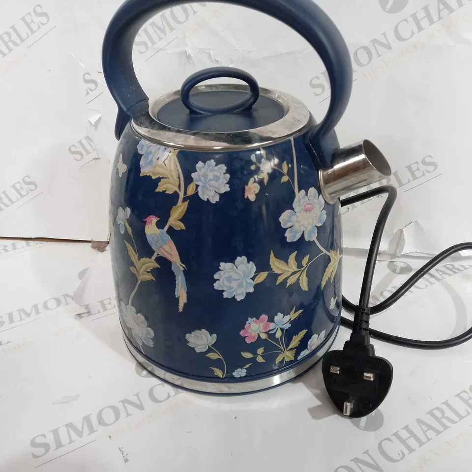 LAURA ASHLEY ELVEDEN PRINT KETTLE - NAVY