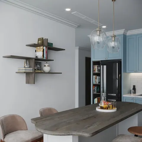 BOXED LEO MODERN FLOATING SHELF TALL 80.5CM - DARK COFFEE