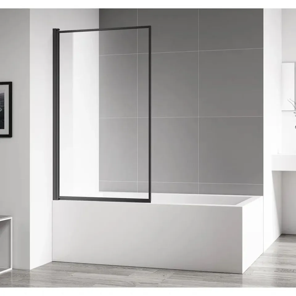 BOXED JULIANE L SHAPE IMPACT RESISTANT GLASS HINGED BATHROOM DOOR