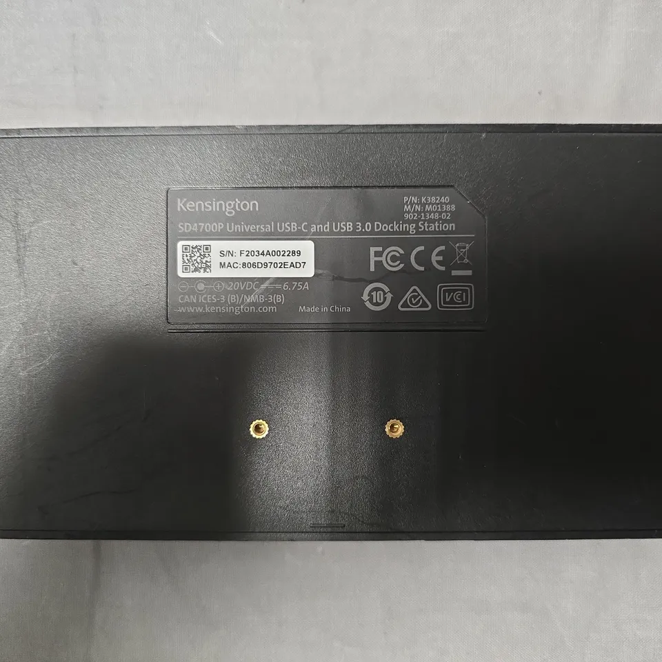 KENSINGTON SD4700P UNIVERSAL USB-C AND USB 3.0 DOCKING STATION