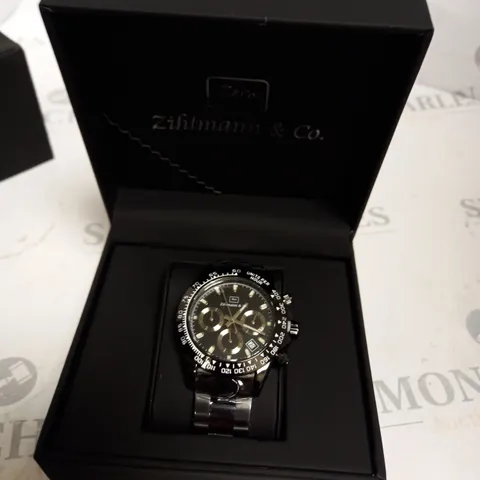MENS ZIHLMANN & CO CHRONOGRAPH WATCH IN BLACK