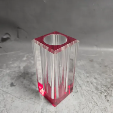 ANTHROPOLOGIE CUT GLASS STEM VASE