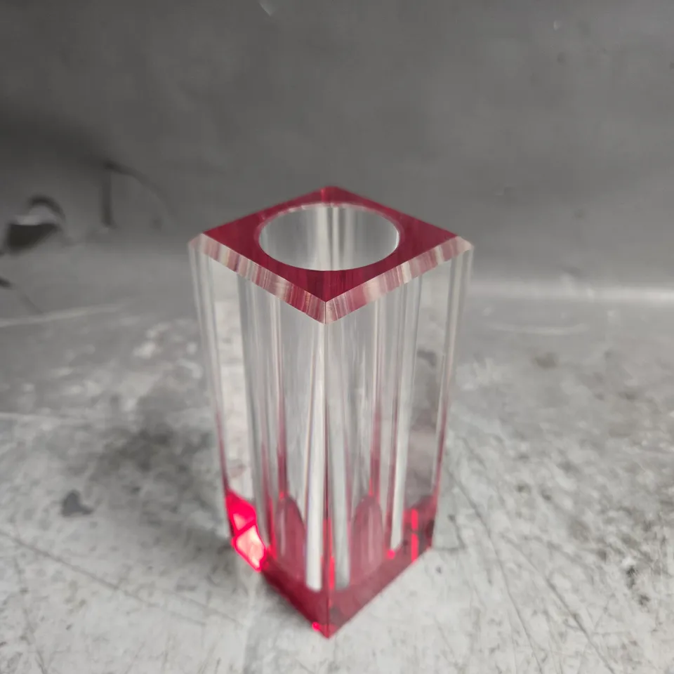 ANTHROPOLOGIE CUT GLASS STEM VASE