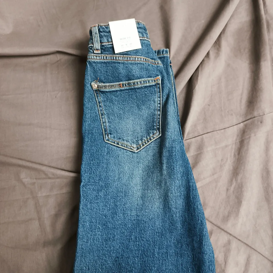 ZARA MOM FIT JEANS – HIGH RISE, SLIM MOM LEG, ANKLE, SIZE UK4 