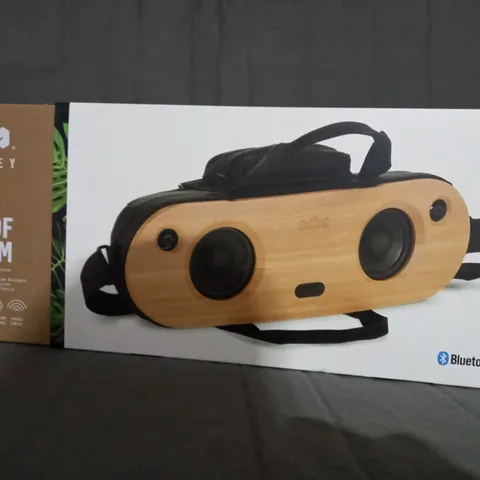 BOXED HOUSE OF MARLEY BAG OF RIDDIM PORTABLE BLUETOOTH AUDIO SYSTEM