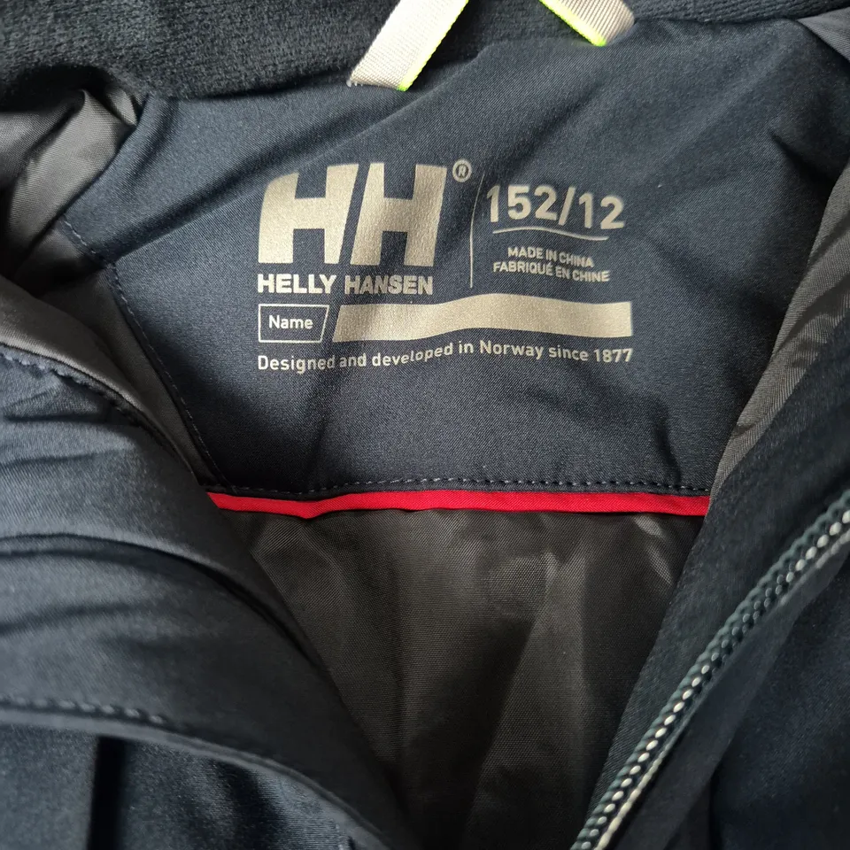 HELLY HANSEN JR ALPHA JACKET IN NAVY - 152/12