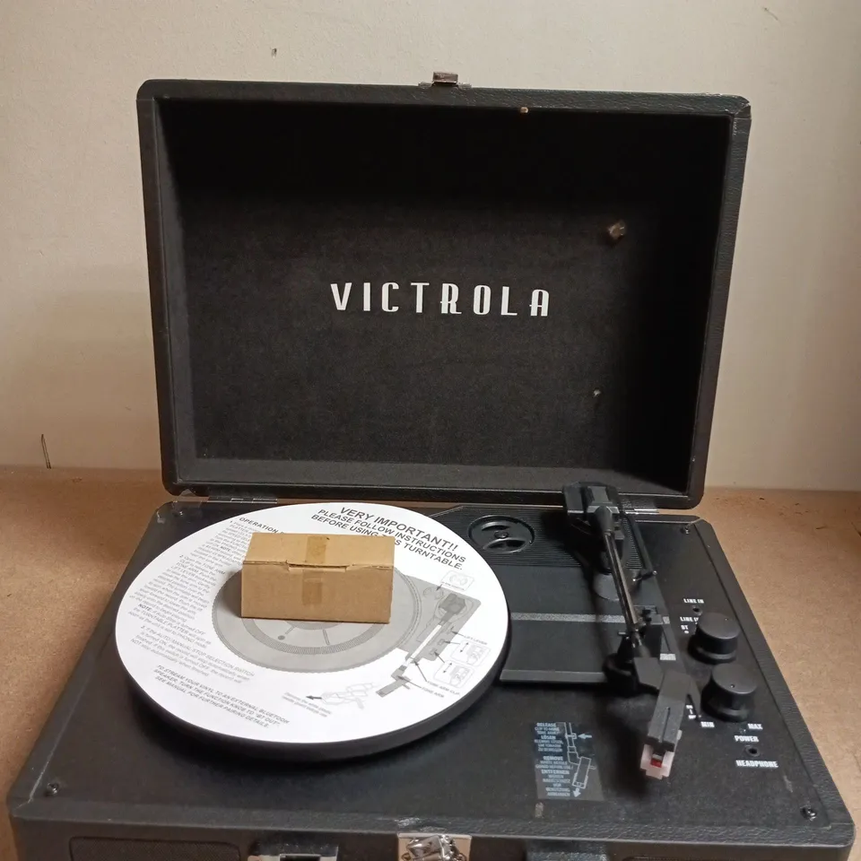 VICTROLA CENTURY TURNTABLE – WOODEN CABINET CONSOLE