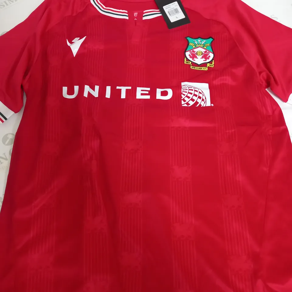 MACRON WREXHAM FOOTBALL CLUB SHIRT - LARGE