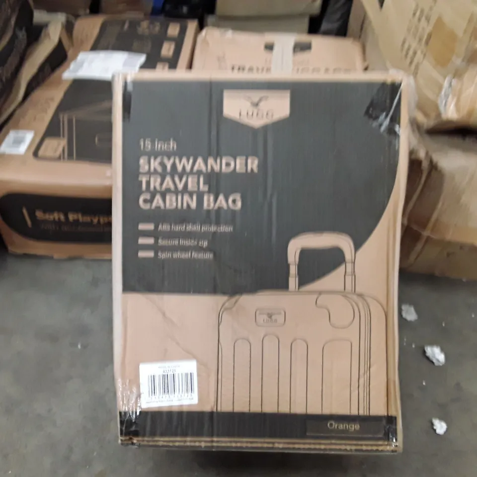 BOXED LUGG 15INCH SKYWANDER TRAVEL CABIN BAGS - ORANGE 