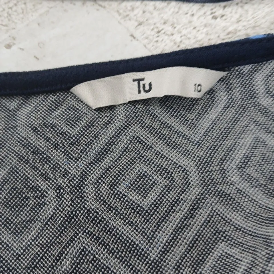 TU WOMEN'S GEOMETRIC PRINT DRESS/TOP, UK SIZE 10