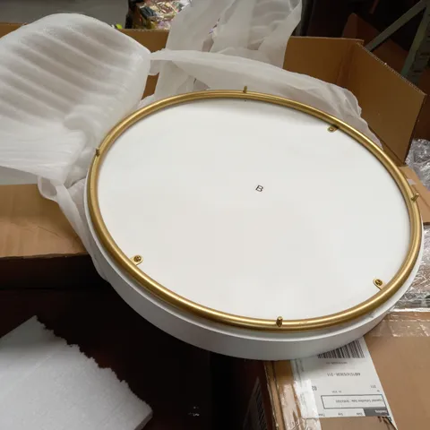 DARCY ROUND DINKS TROLLEY WHITEBRASS
