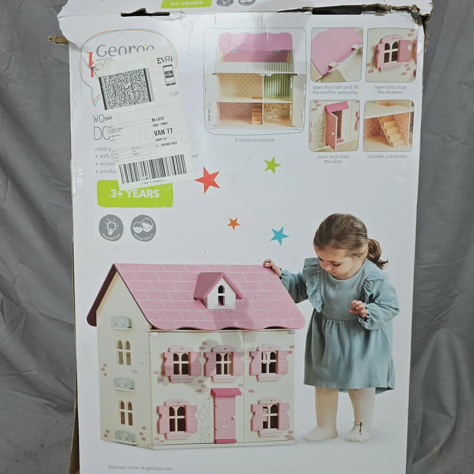 HOME WOODEN DOLLS HOUSE