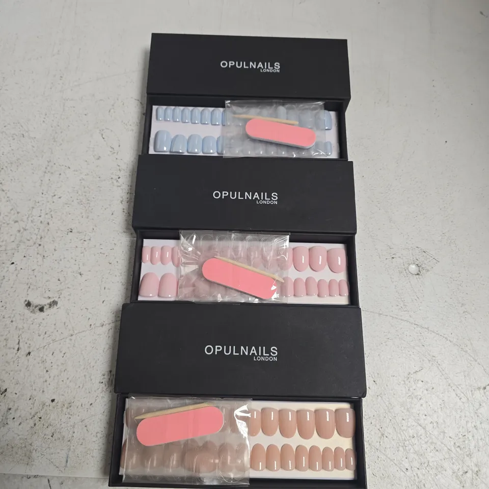 OPULNAILS LONDON PRESS-ON NAIL SETS - MIXED PINK & BLUE (3 BOXES)