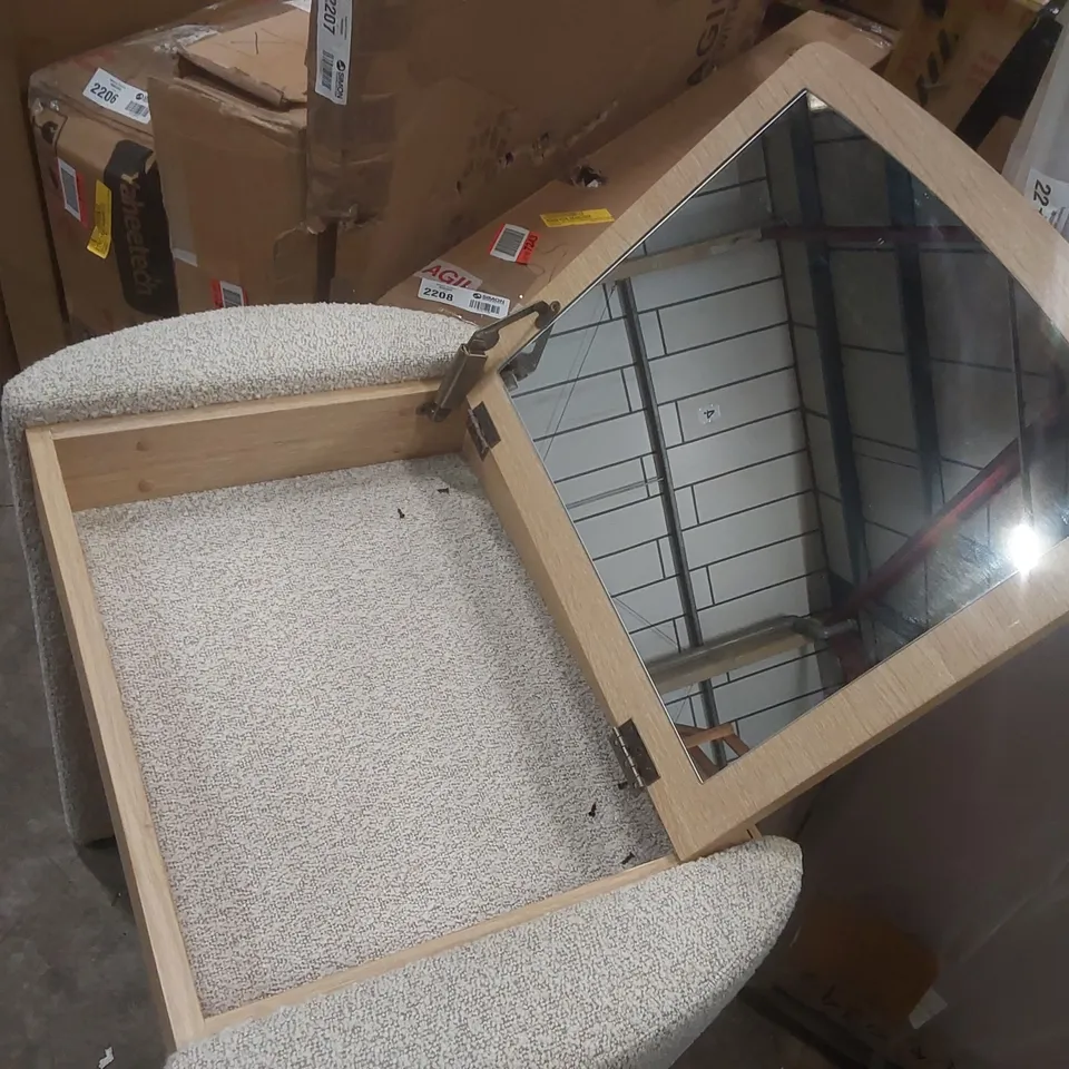 BOXED FRANKIE FABRIC COMPACT DRESSING TABLE - DAMAGED 