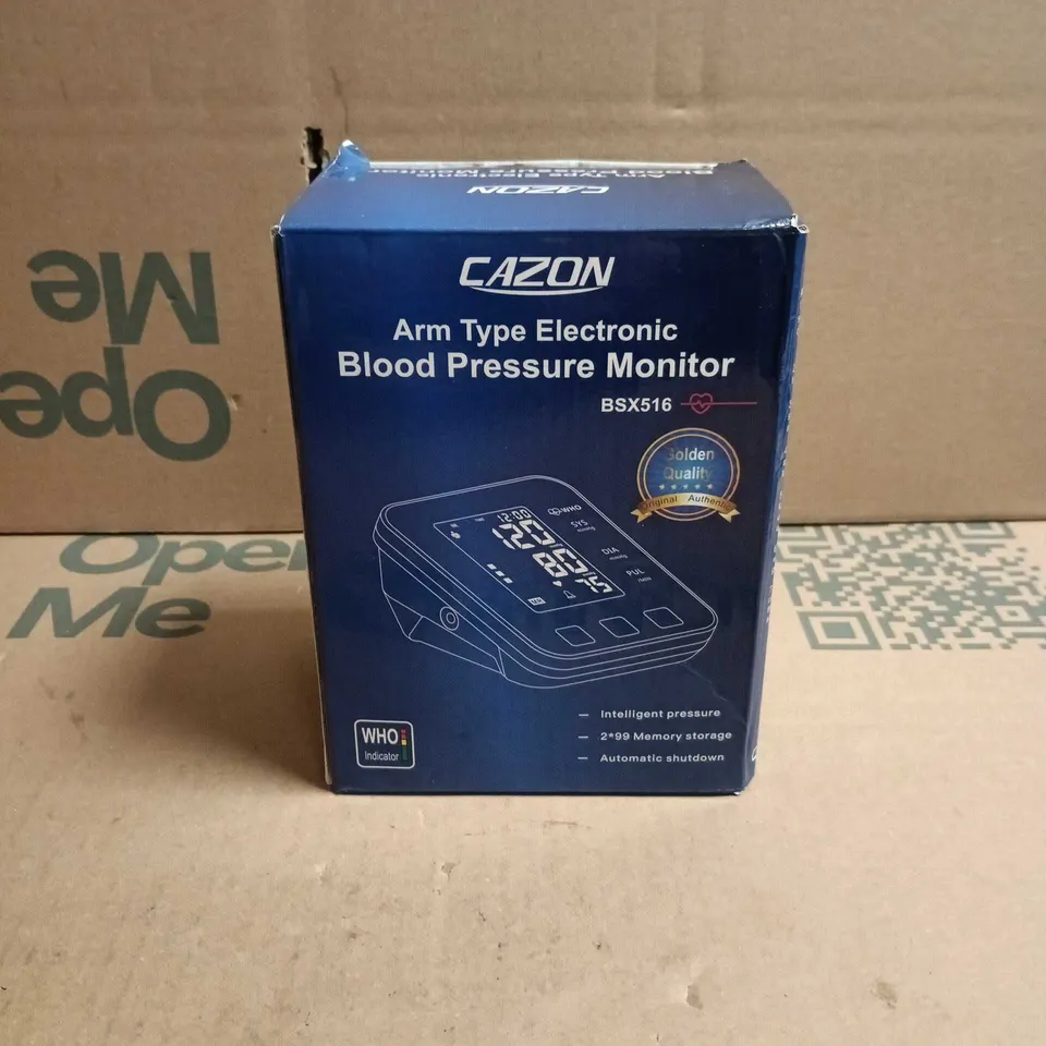 CAZON ARM TYPE ELECTRONIC BLOOD PRESSURE MONITOR BOXED BSX516