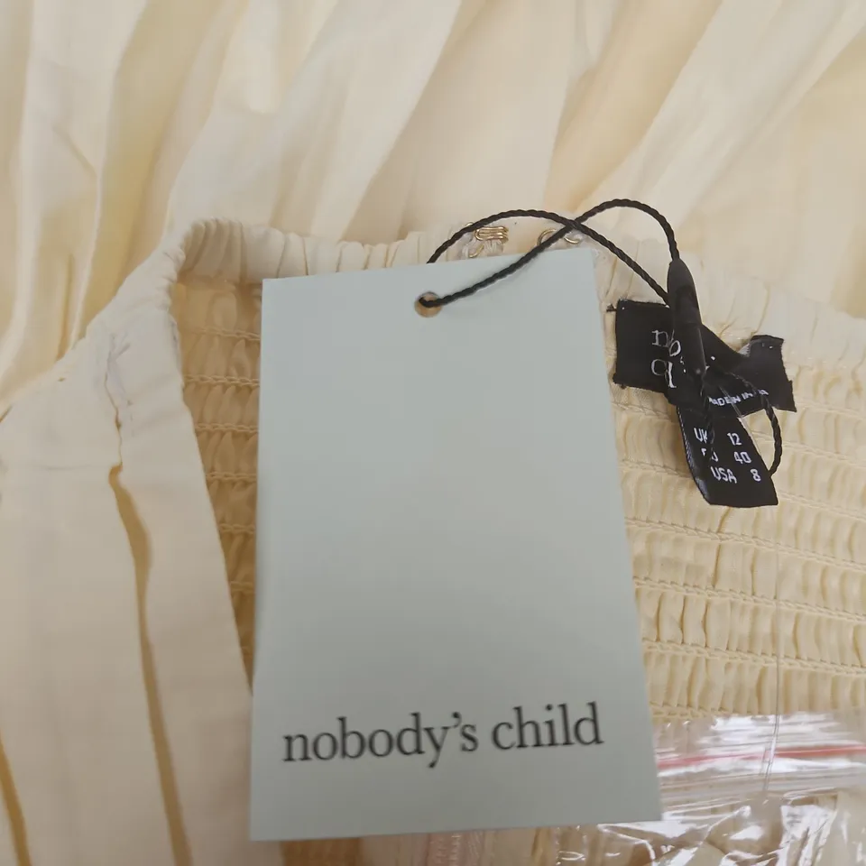 NOBODY'S CHILD ROSALIE MIDI DRESS – YELLOW, UK 12 (EU 40, US 4)