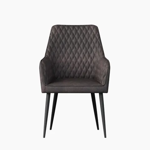 BOXED SET OF 2 ELLA TECHNOLOGY DINING CHAIRS - BROWN (1 BOX)