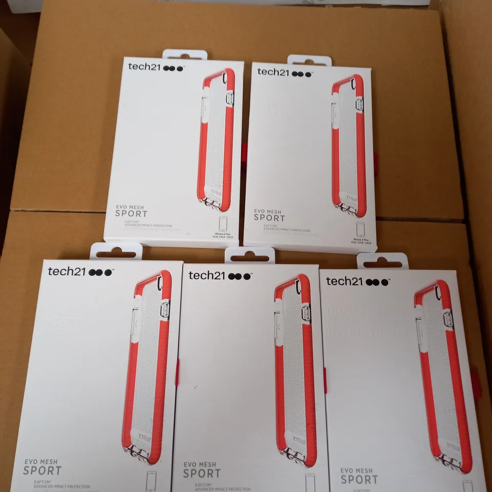LOT OF 5 TECH21 EVO MESH SPORT CASES FOR IPHONE 6 PLUS
