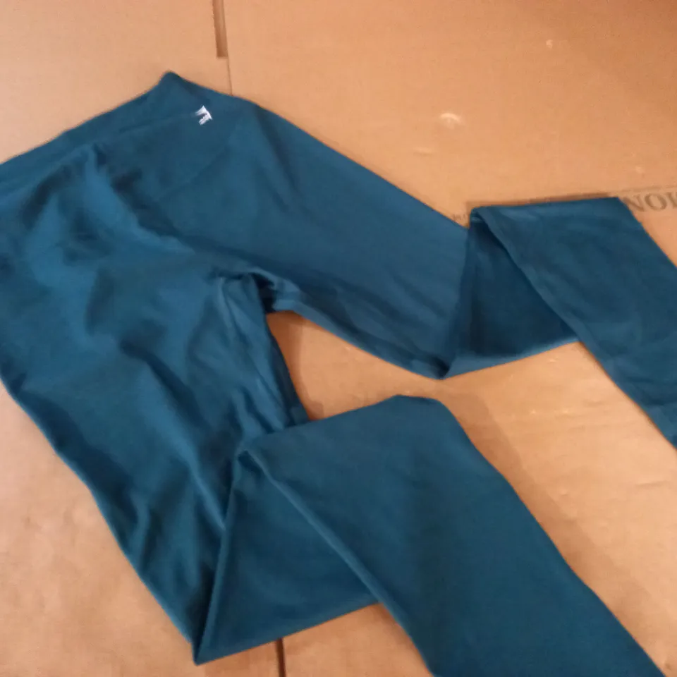 GYMSHARK TEAL TRAINING LEGGINGS - M