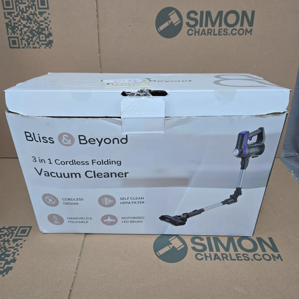 BLISS & BEYOND 3-IN-1 CORDLESS FOLDING VACUUM CLEANER