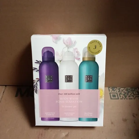 RITUALS BODY WASH FOAM SENSATION 3X SHOWER GEL PACK 