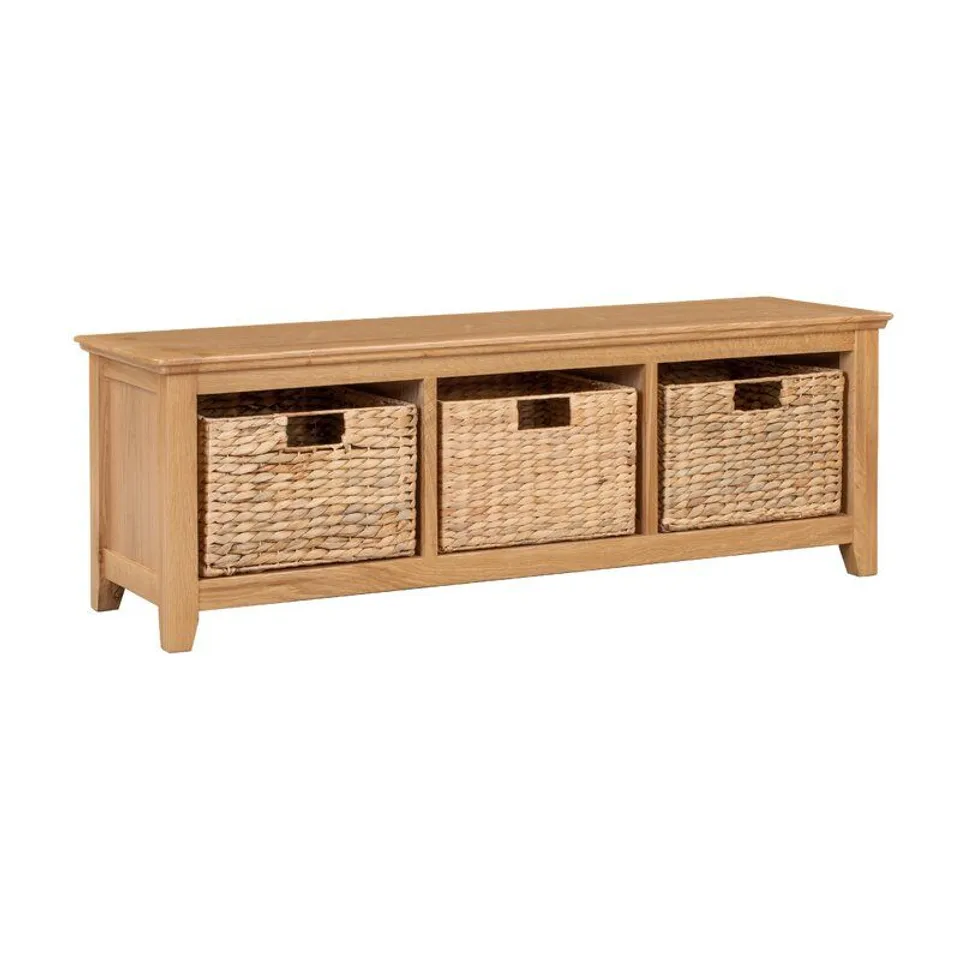 BOXED MADELYNN WOOD STORAGE BENCH