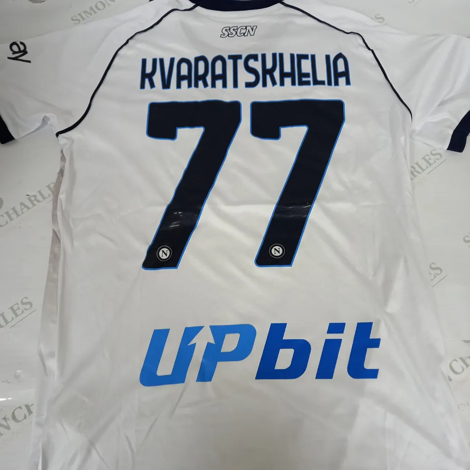 EA7 NAPOLI AWAY SHIRT '77 KVARATSKHELIA' - MEDIUM