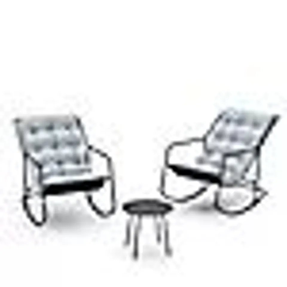 GARDEN STORIES ULTRA COMFORT PADDED ROCKING BISTRO SET