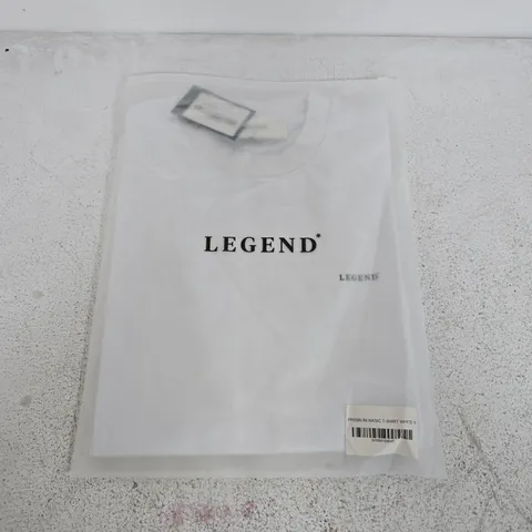 BAGGED LEGENDS PREMIUM BASICS T-SHIRT IN WHITE - S