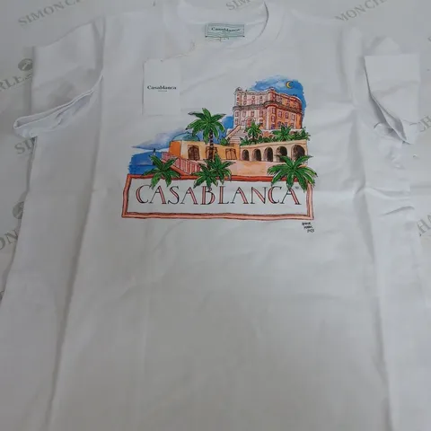 CASABLANCA TENNIS CLUB AMOUR MAROC PRINTED T-SHIRT - SMALL