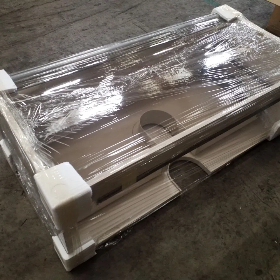 BOXED AS NEW CALYPSO ONETA SINGLE DRAWER WH VANITY UNIT IN DOVE GREY - 1180X380X600MM