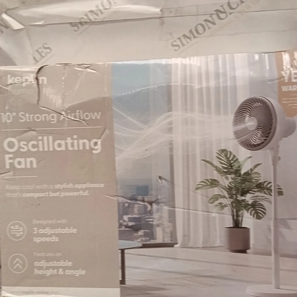 BOXED 10" OSCILLATING FAN